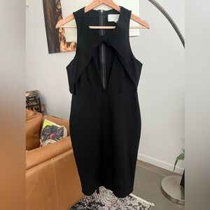 Black Sleeveless Cutout Sheath Dress - Brand: